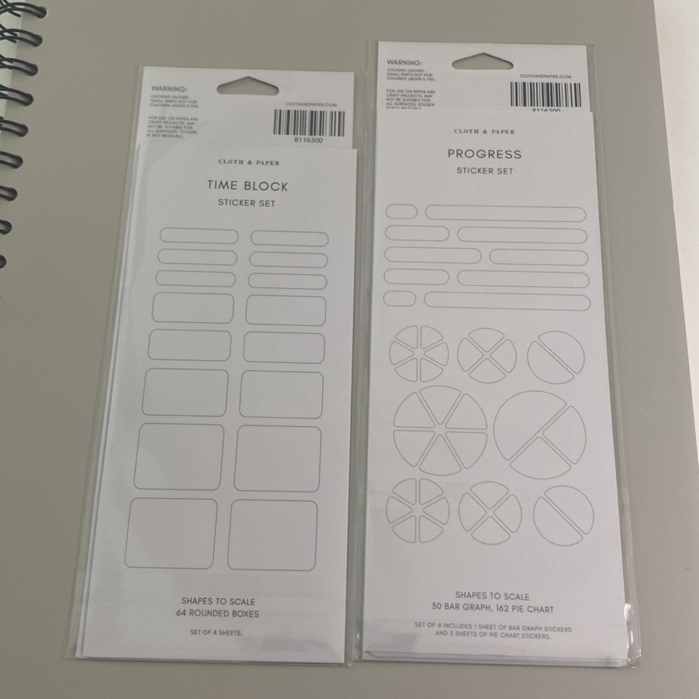 Cloth & Paper Time Block Notebook and Stickers - Picture 4 of 5
